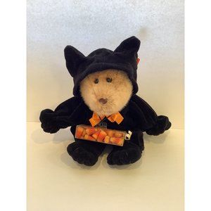 GAC HALLOWEEN BEAR In Black  Catsuit Plush Beanie Stuffed Stuffed Animal Candy